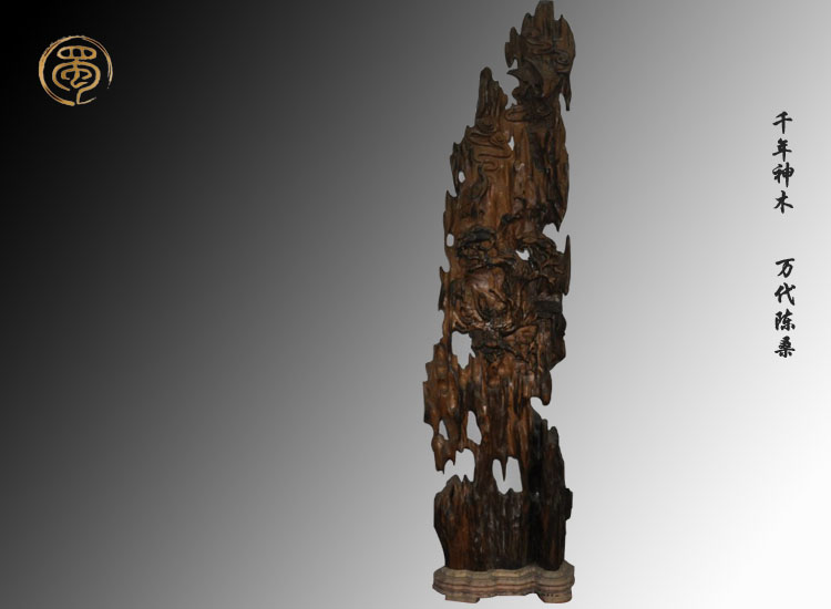 【松鹤延年】乌木金丝楠194cm*45cm
