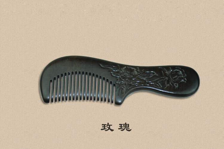 乌木梳子——玫瑰