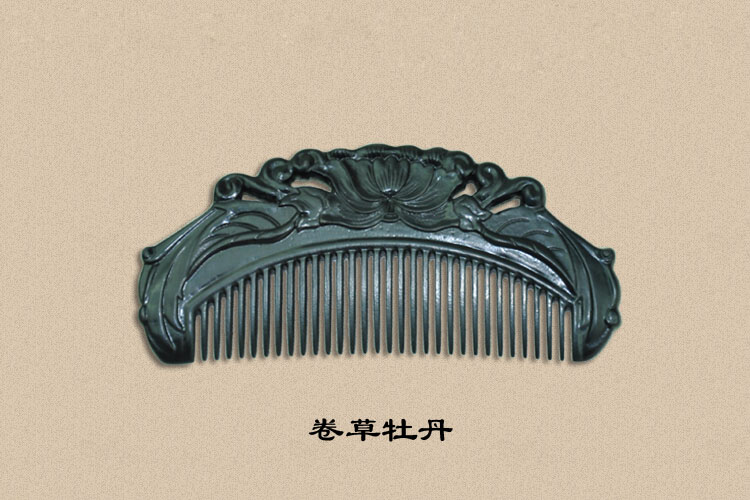 卷草牡丹梳